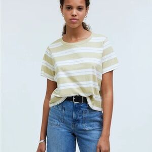 Madewell Softfade Cotton Boxy-Crop Tee (L)